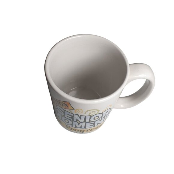 Caution Senior Moment In Progress Coffee Mug 2000 Laid Back 11oz Fun Gift - Picture 2 of 5